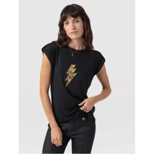 SAINT + SOFIA ‘Turn Up’ Tee in Black Rock N Roll